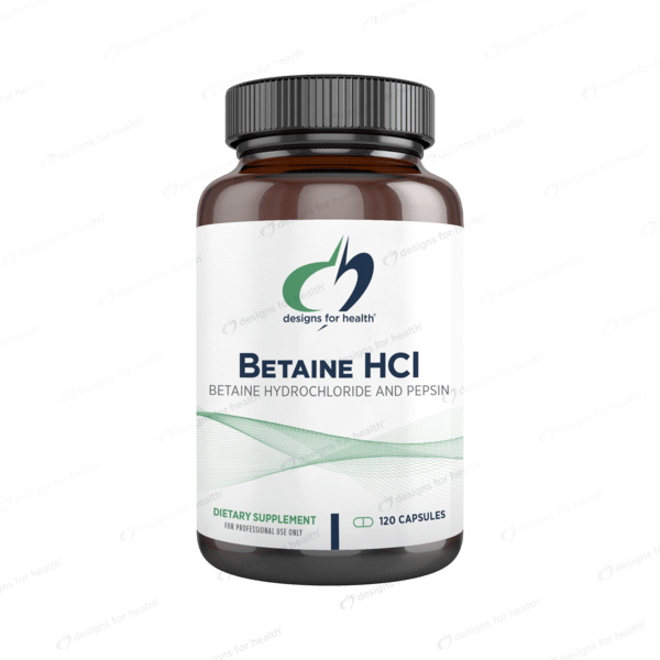 Betaine HCL with Pepsin (Designs for Health) Front