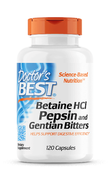 Betaine HCl Pepsin 120ct (Doctors Best)