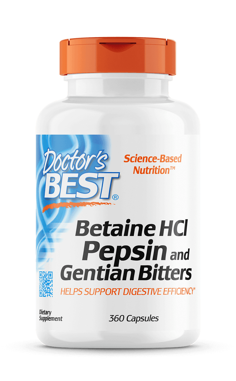 Betaine HCl Pepsin (Doctors Best) 360ct Front