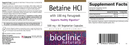 betaine hcl with fenugreek bioclinic naturals label