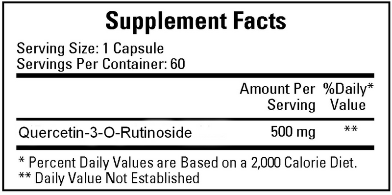 Betarutin 500 mg (Ecological Formulas) Supplement Facts