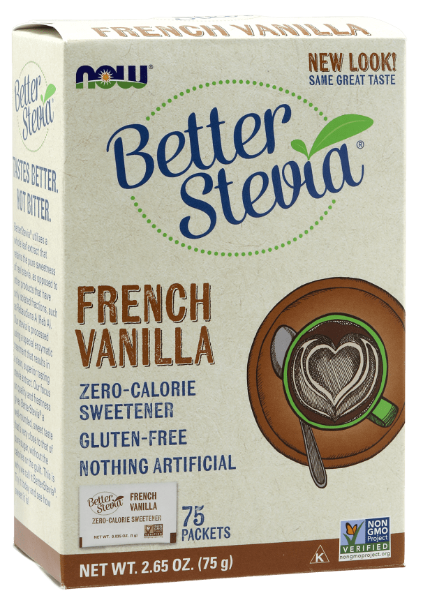 Better Stevia Vanilla Packets (NOW) Front