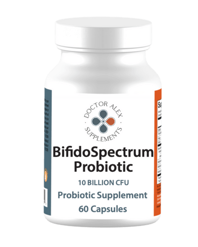 Bifidobacteria probiotic | doctor alex supplements | bifidobacterium | b. lactis | b. longum | b. lactis | b. brevis | b. bifidum