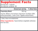 bil lutein health concerns supplement facts