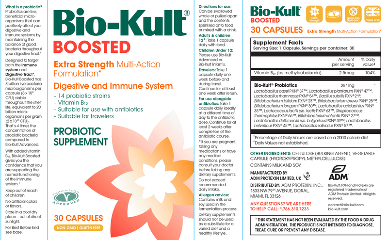 Bio-Kult Boosted Probiotic (Bio-Kult) Label