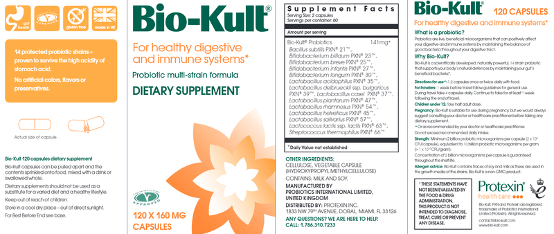 Bio-Kult Multi-Strain Probiotic (Bio-Kult) 120ct Label