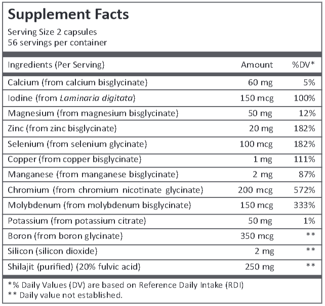bioactive mineroplex vita aid supplement facts