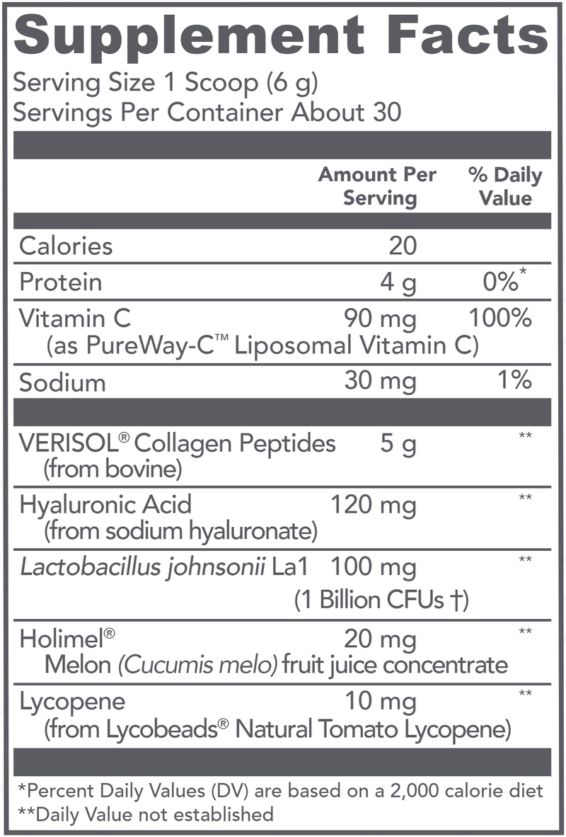 Bioactive Collagen: Skin & Antiox (Vital Proteins) Supplement Facts