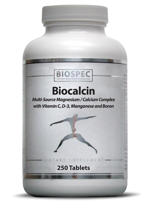 Biocalcin 250 tabs (Biospec Nutritionals) Front