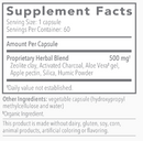 g.i. detox + biocidin botanicals supplement facts