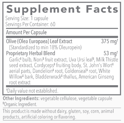 Olivirex® - Olive Leaf Combination (Biocidin Botanicals) Supplement Facts
