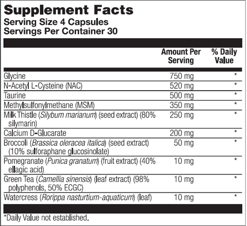 BioCleanse (Nutra Biogenesis) Supplement Facts