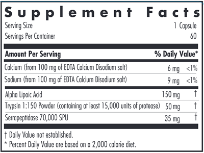 Biofilm Neutralizer* with EDTA (Allergy Research Group) supplement facts