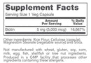 biotin 5000 mcg (protocol for life balance) supplement facts