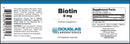 biotin 8 mg douglas labs label