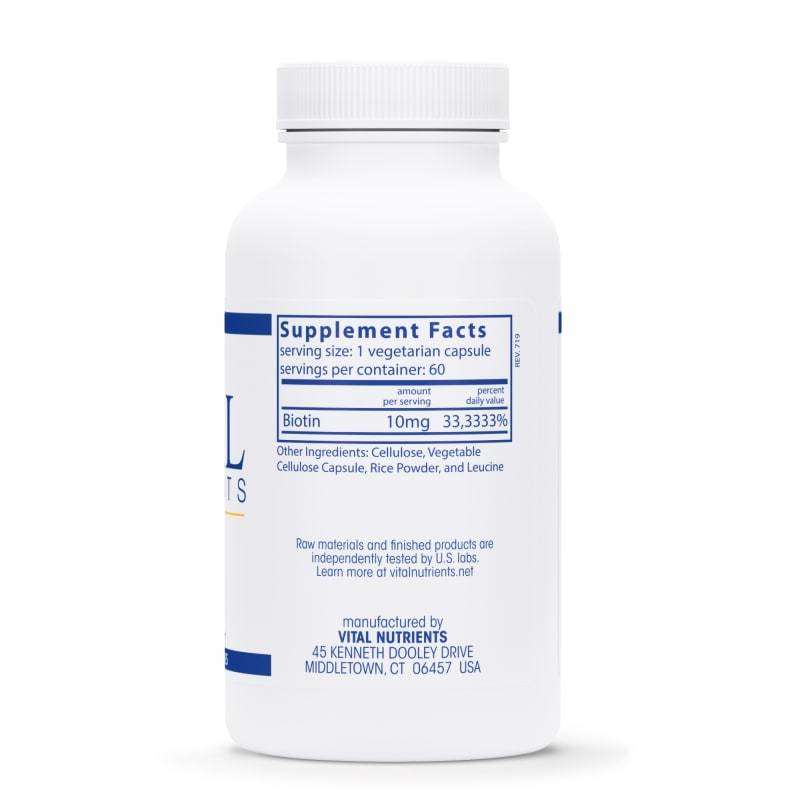 Biotin 10 mg (Vital Nutrients) Side