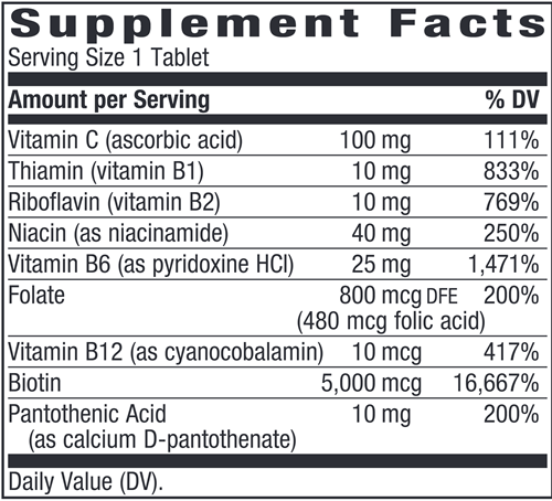 Biotin Forte 5 mg without Zinc (Nature's Way) Supplement Facts