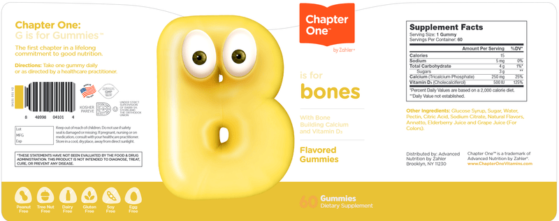 B is for Bones Calcium (Chapter One) Label