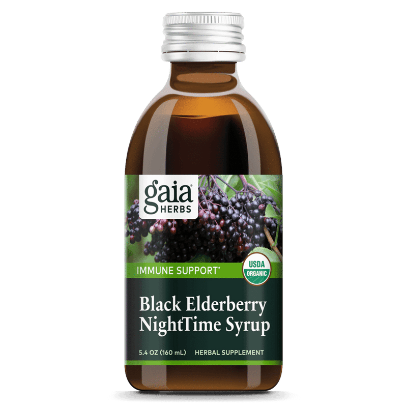 Black Elderberry NightTime Syrup 5.4oz (Gaia Herbs)
