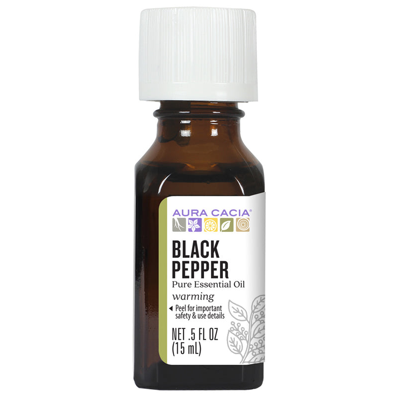 Black Pepper Essential Oil (Aura Cacia) Front