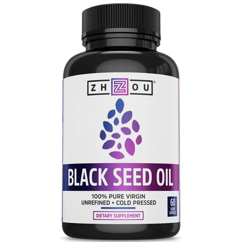 Black Seed Oil 1300 mg (ZHOU Nutrition) Front
