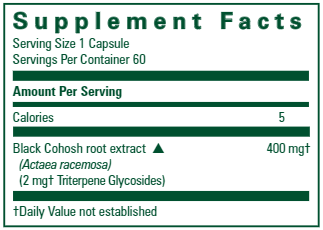 Black Cohosh (Gaia Herbs Professional Solutions) supplement facts