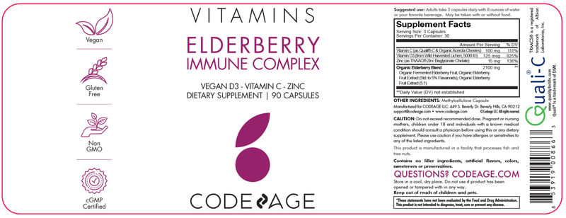 Black Elderberry Extract Codeage Label