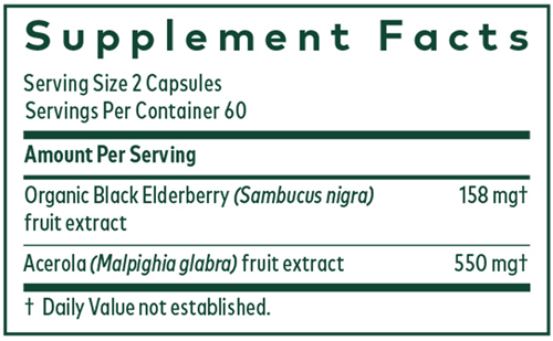 Black Elderberry PRO (Gaia Herbs Professional Solutions) Supplement Facts