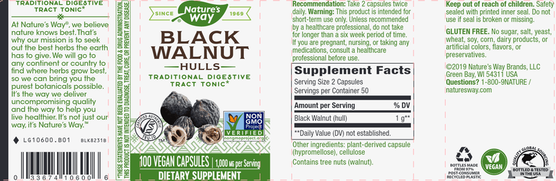 Black Walnut (Nature's Way) Label