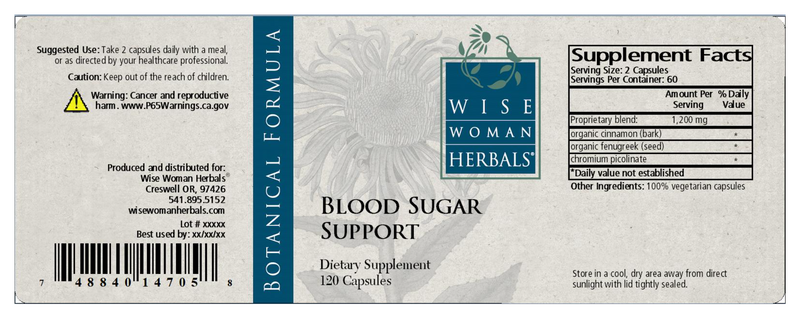 Blood Sugar Support Wise Woman Herbals products