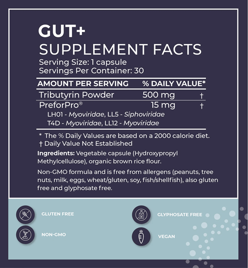 BodyBio Gut+ (BodyBio) Supplement Facts