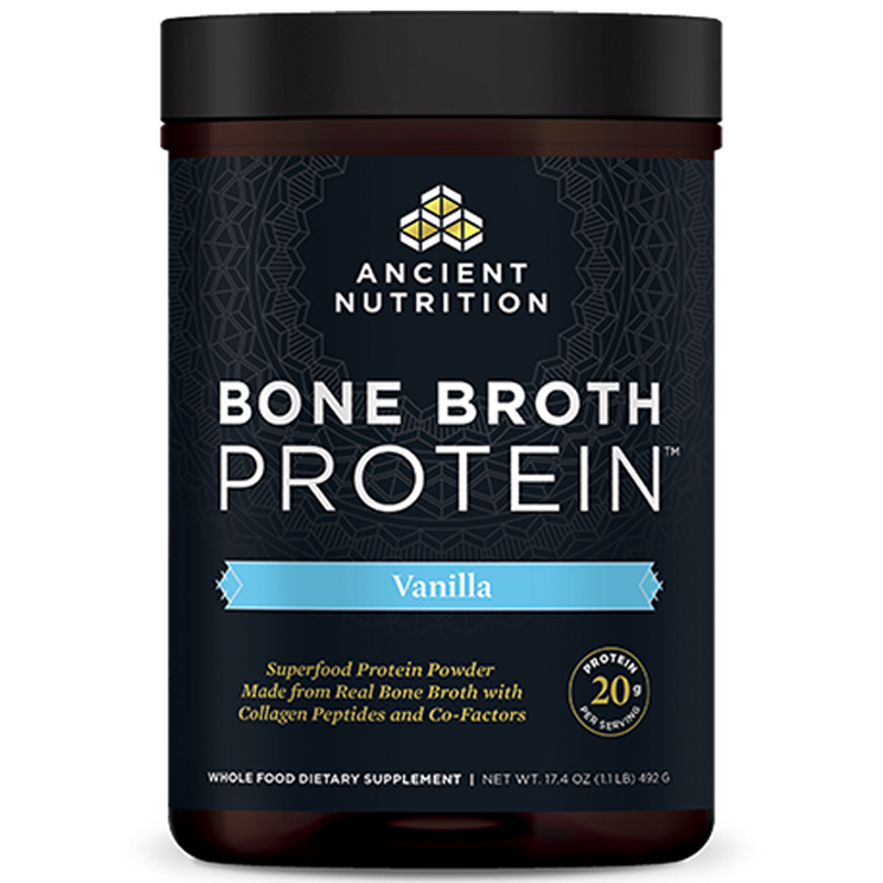 Bone Broth Protein Vanilla (Ancient Nutrition) 17.4oz Front
