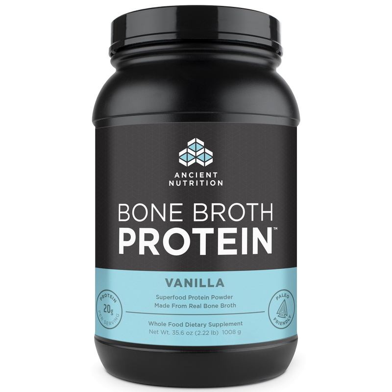 Bone Broth Protein Vanilla (Ancient Nutrition) 35.6oz Front