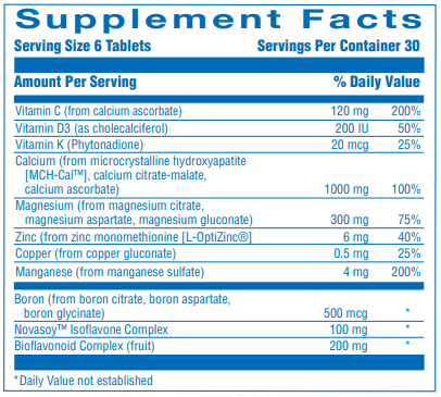 Bone Support Formula (Anabolic Laboratories) Supplement Facts