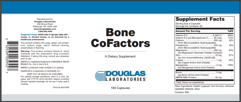 Buy Bone CoFactors Douglas Labs