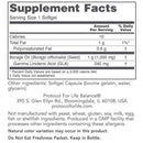 borage gla 1000 mg (protocol for life balance) supplement facts