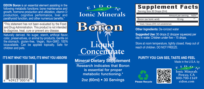 Boron Liquid (Eidon) Label