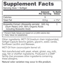 boswellia extract 500 mg (protocol for life balance) supplement facts