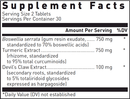 boswellia turmeric complex douglas labs supplement facts