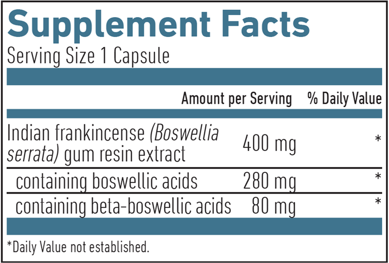 Boswellia 400 Biogena Supplement Facts