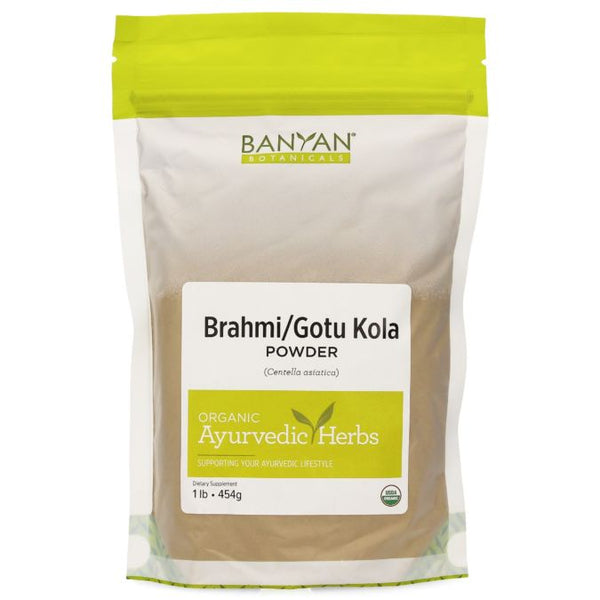 Brahmi/Gotu Kola Leaf Powder Organic (Banyan Botanicals) Front