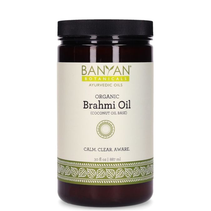 Brahmi Oil Coconut Organic 30oz (Banyan Botanicals) Front