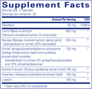 brain reset pure encapsulations supplement facts