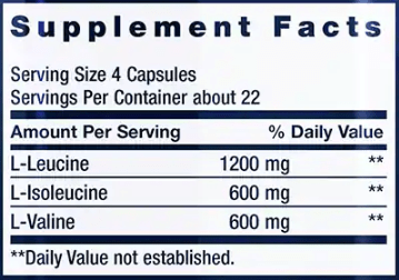 Branched Chain Amino Acids (Life Extension) Supplement Facts