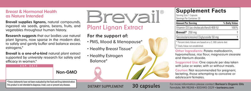 Brevail (Barlean's Organic Oils) Label