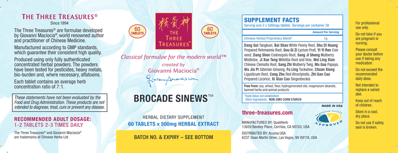 Brocade Sinews (Three Treasures) Label
