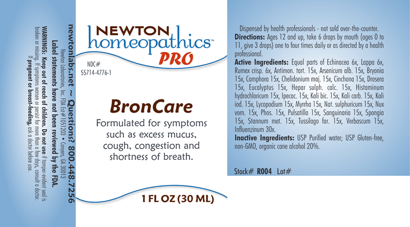 BronCare (Newton Pro) Label