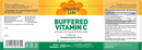 Buffered Vitamin C 1000 mg (Country Life) Label