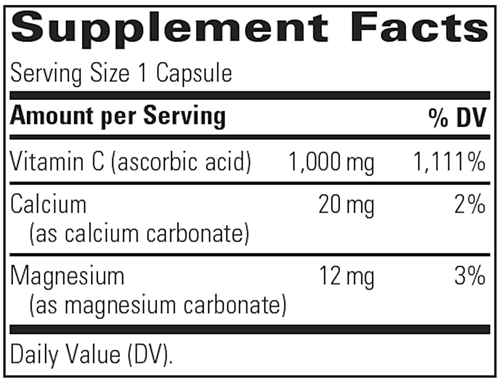 Buffered Vitamin C (Integrative Therapeutics) Supplement Facts
