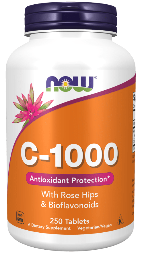 C-1000 with Rose Hips 250 Tablets (NOW) Front